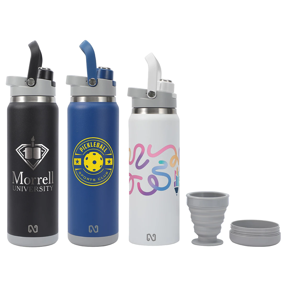 NAYAD® Crusade 28 oz Stainless Steel Double-Wall Vacuum Insulated Bottle with Hidden Cup 1