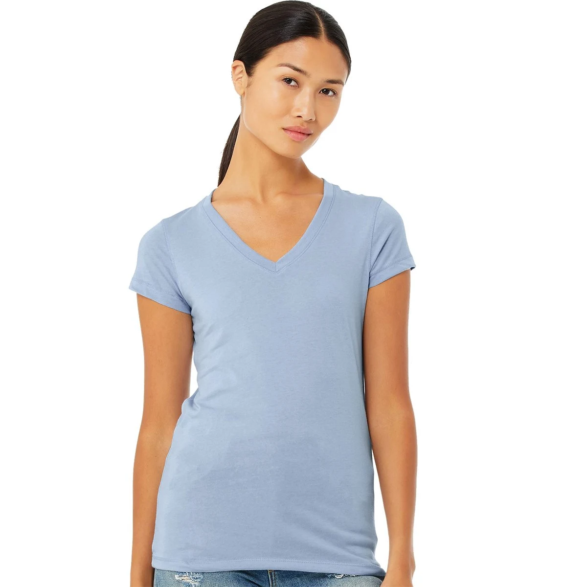 Women's Jersey V-Neck Tee - 6005 1