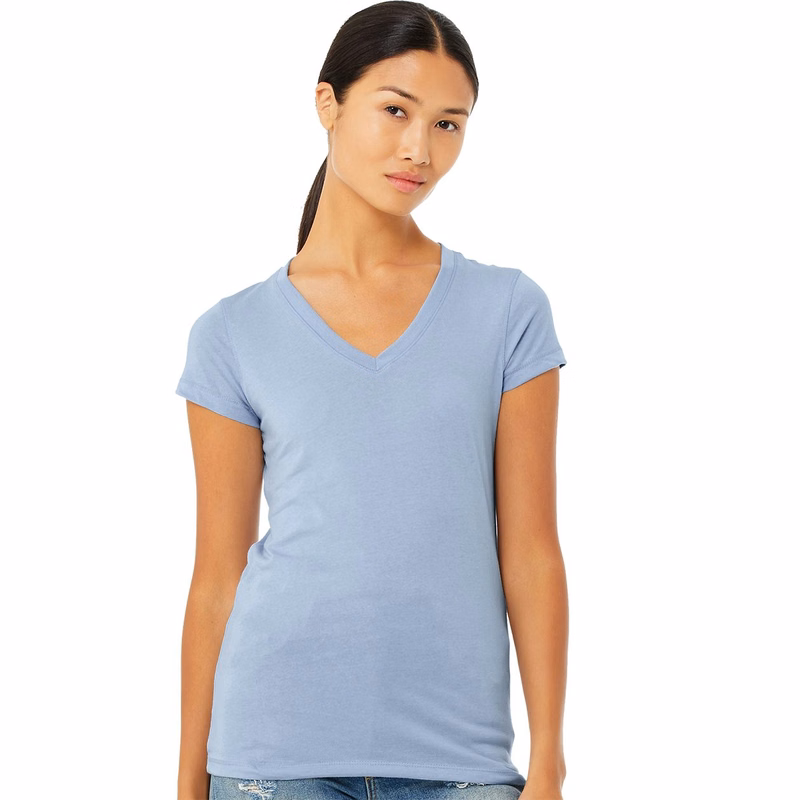 Women's Jersey V-Neck Tee - 6005