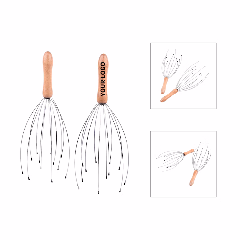 Wood Handle Scalp Massager 9.5 x 3.5"