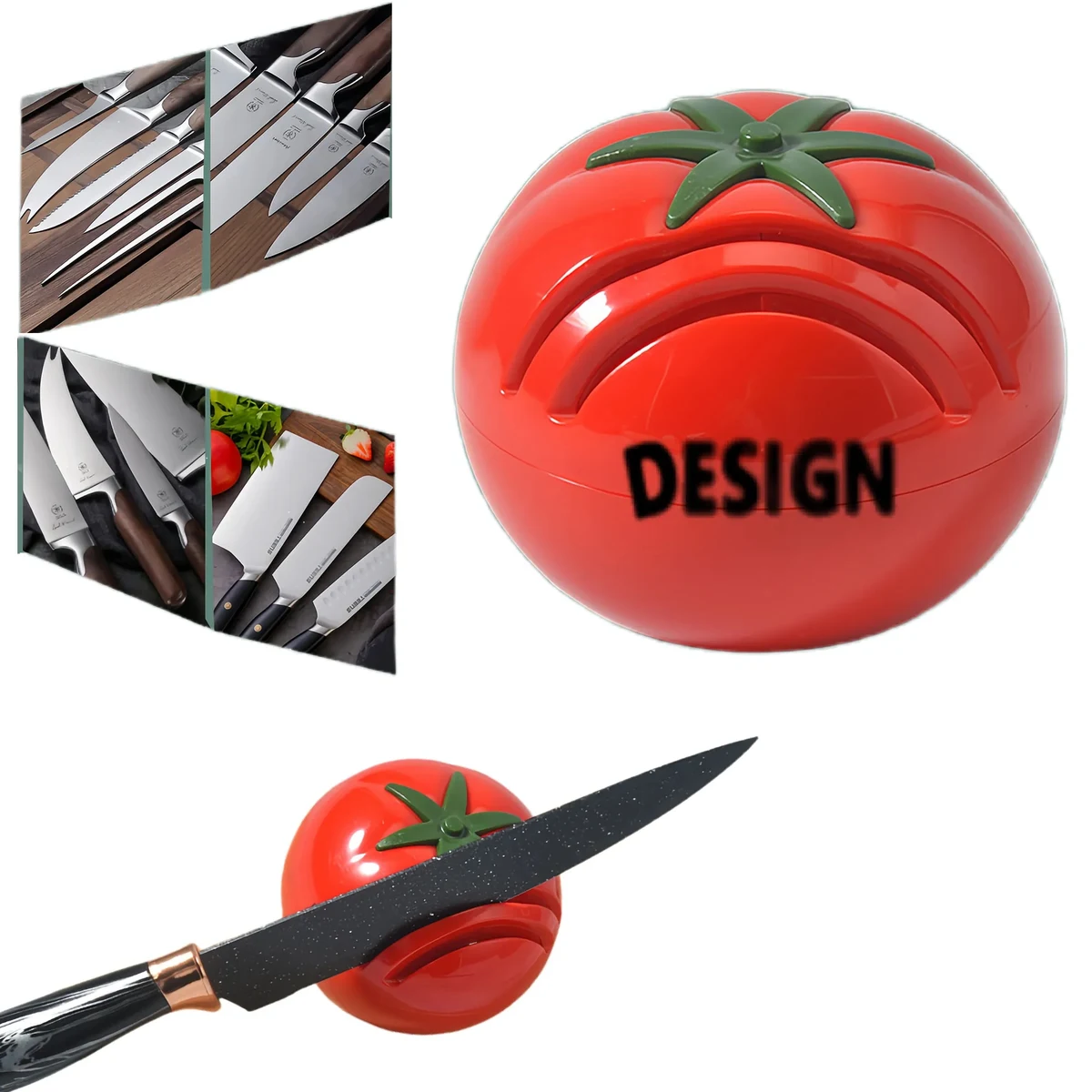 Portable Tomato Design Knife Sharpener 1