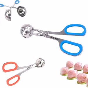 Stainless Steel Small Meat Baller With Soft Grip Handle