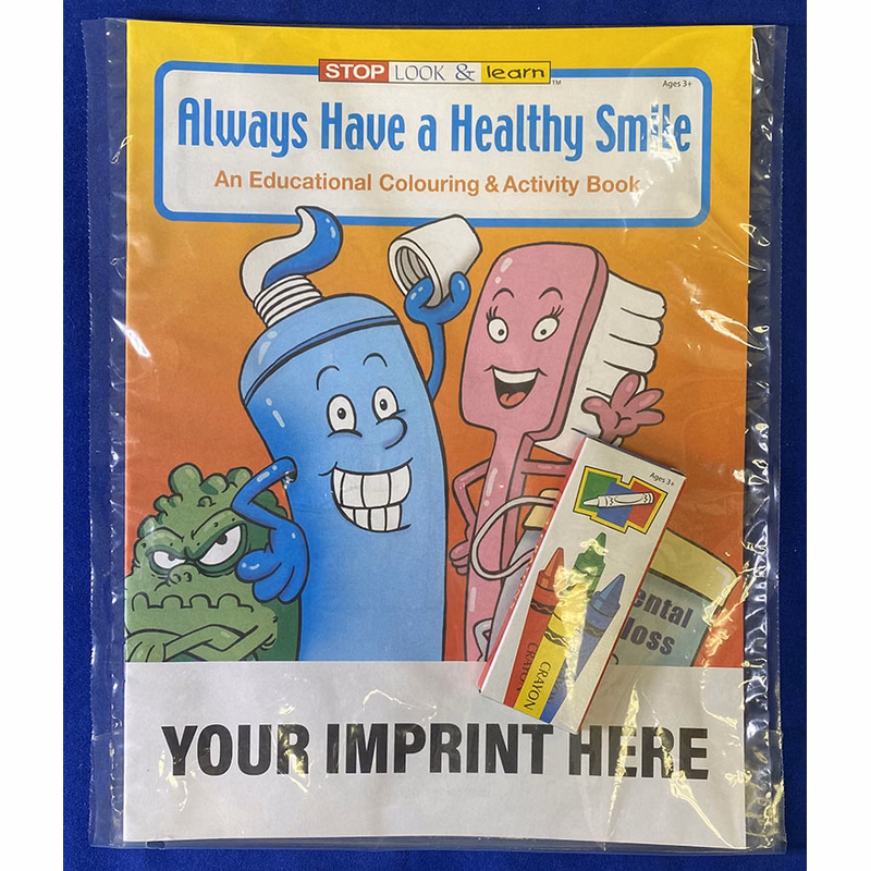 COLORING SET - Always Have A Healthy Smile Coloring Book Fun Pack