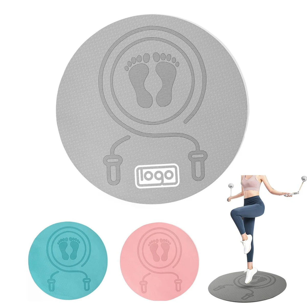 Round Fitness Anti Slip Shock Absorber Mat 1