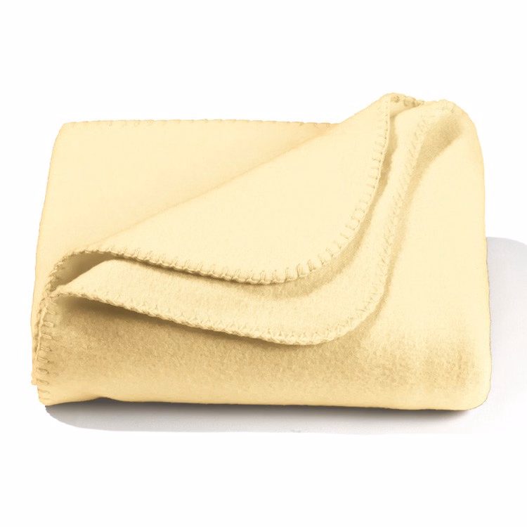 CLOSEOUT - Ivory Value Fleece Throw Blanket