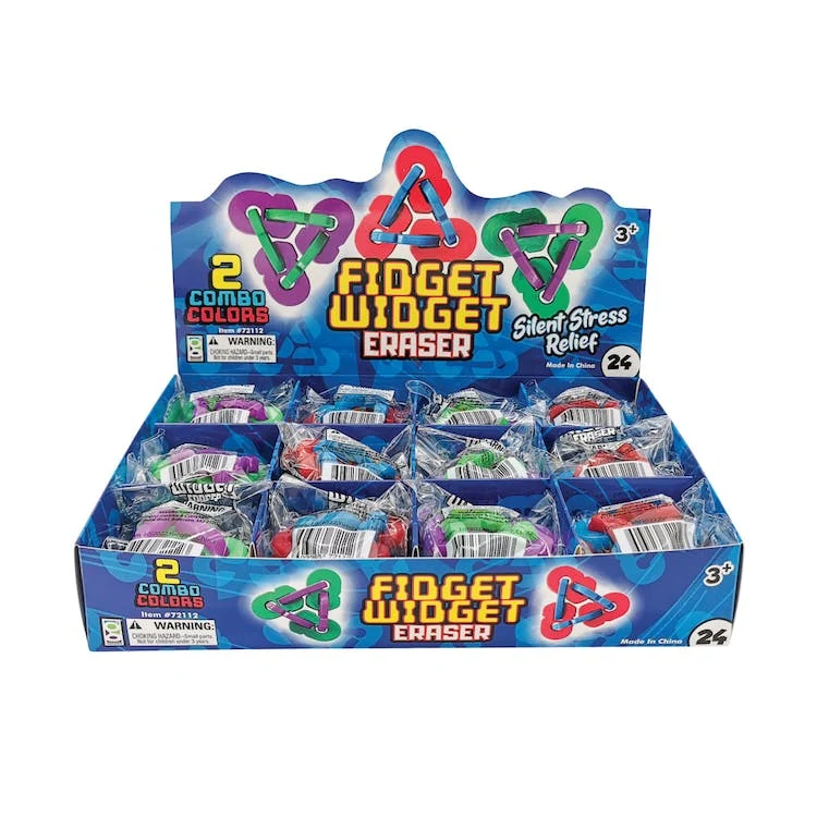 Fidget Widget Erasers - Stress Relievers 2 Color Combos 1