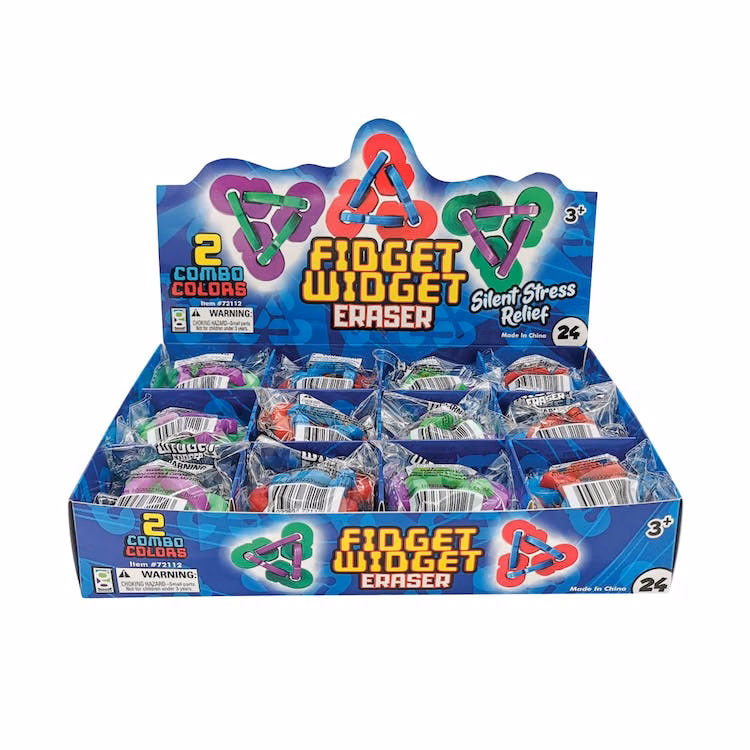 Fidget Widget Erasers - Stress Relievers 2 Color Combos
