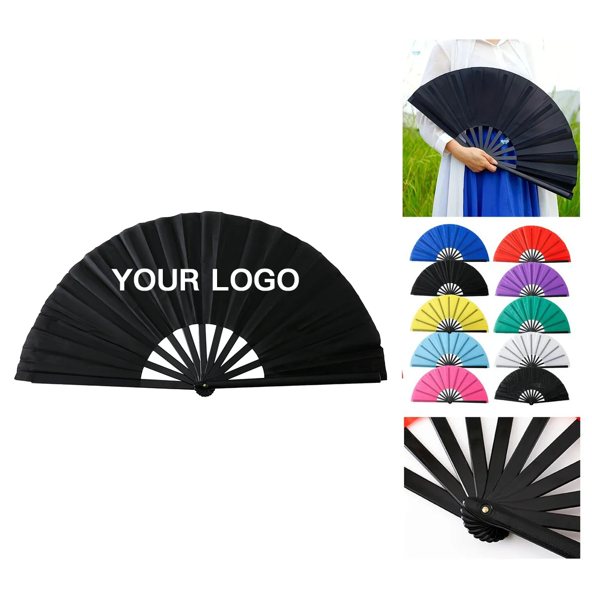 Plastic And Nylon Folding Fan For Daily Carry 1