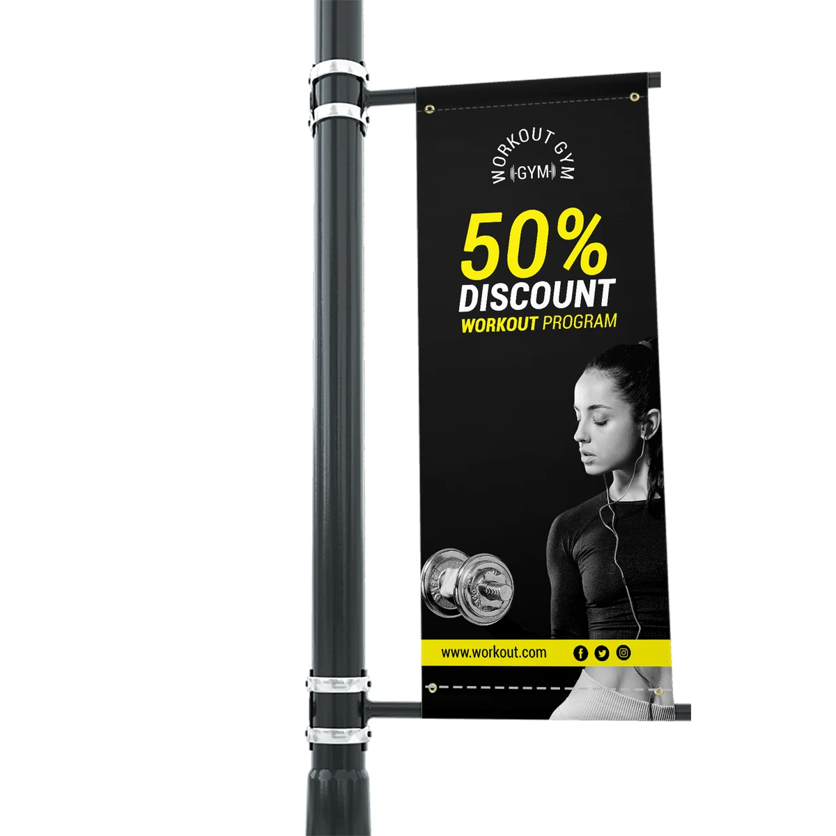 Pole Banners-1ft x 1ft (SQFT) 1