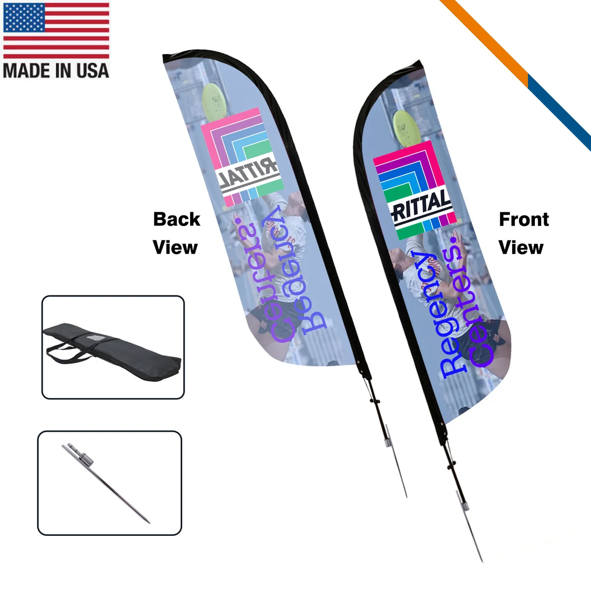 10' Allo Single-Sided Feather Flag 1