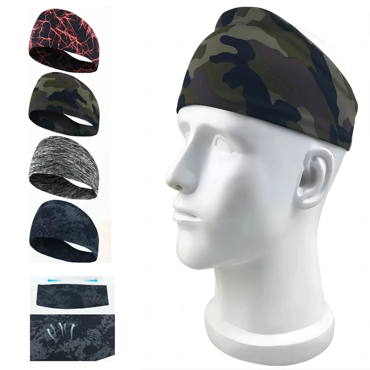 Sport's Mens Womens Sweatband Yoga Gym Stretch Head Band 1