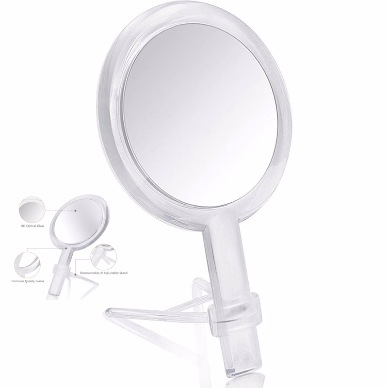 3X 5X Magnifying Double Side Hand Makeup Mirror with Stand