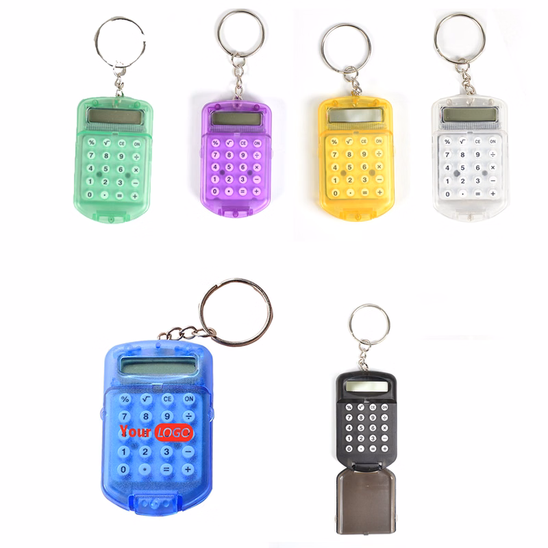 Transparent Flip-Top With Calculator Keychain