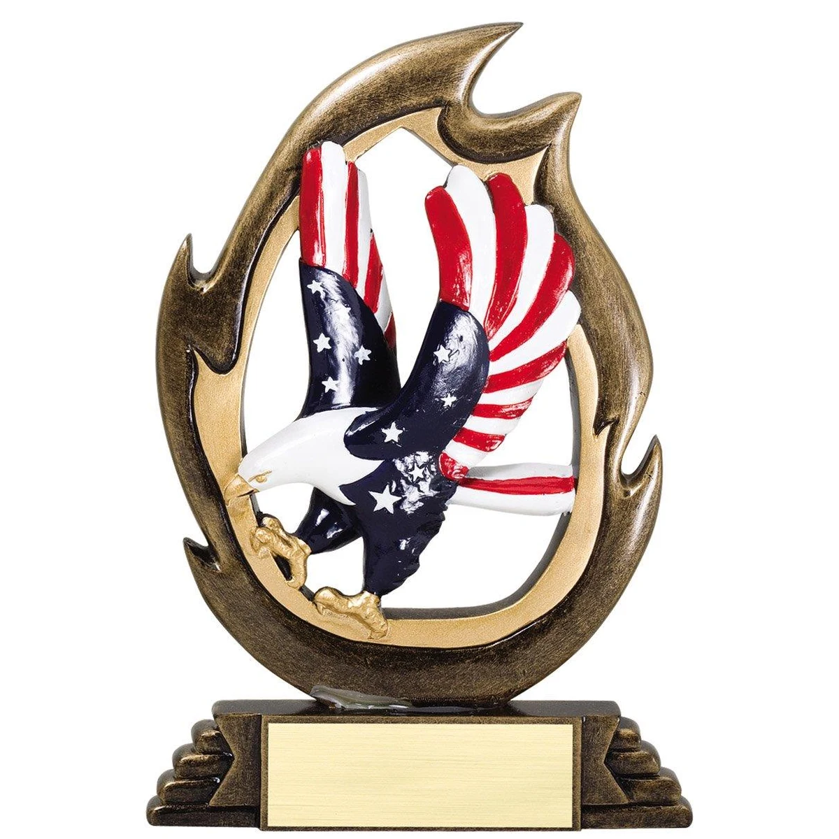 7 1/4" Tall Eagle Flame Series Award 1