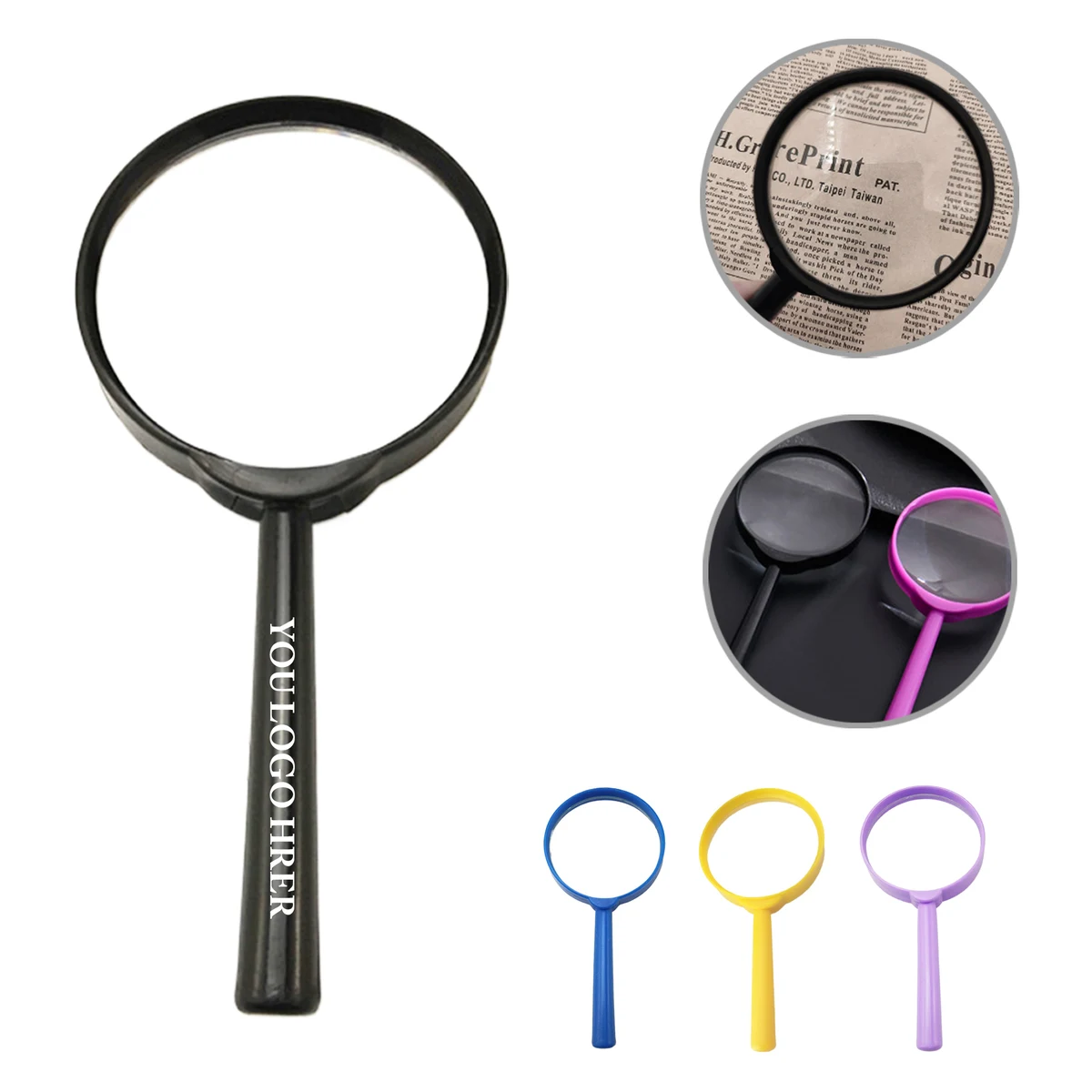 MOQ100 3X 60mm Handheld Plastic Magnifier 1