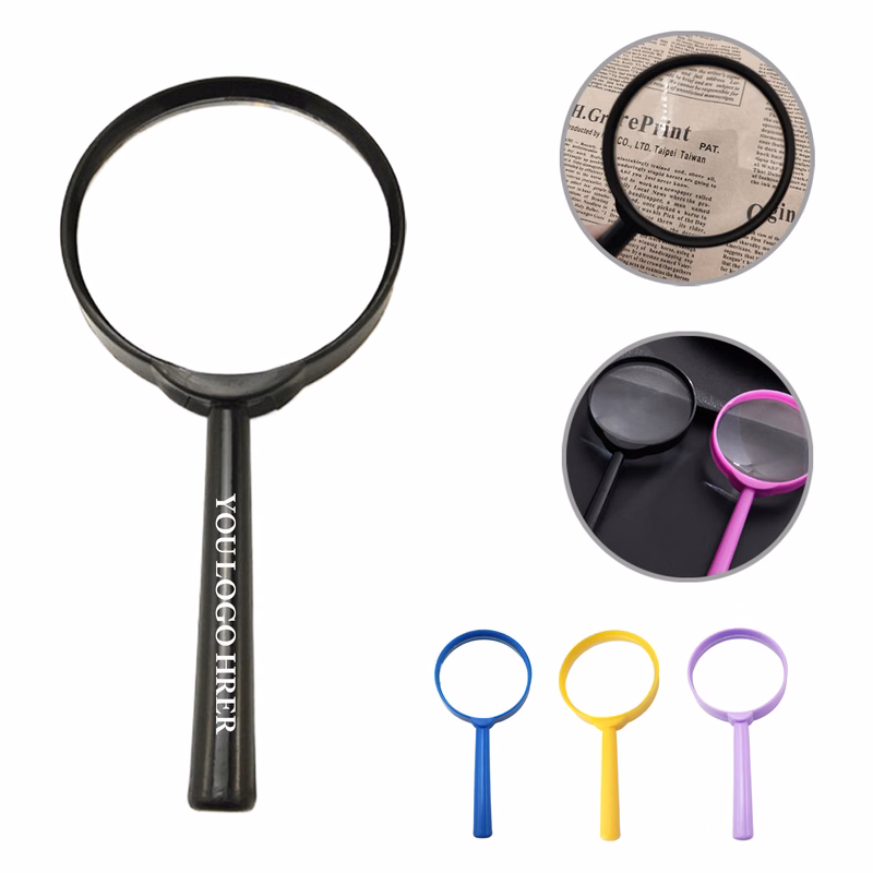 MOQ100 3X 60mm Handheld Plastic Magnifier