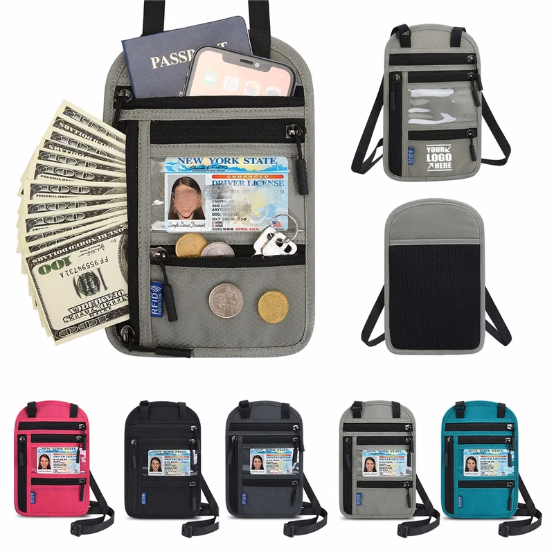 RFID Passport Holder Neck Pouch
