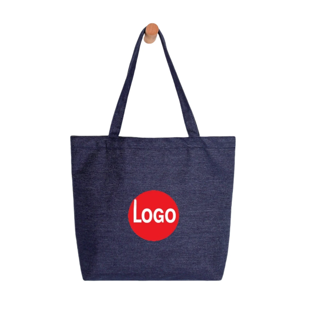 Denim Tote Bag, custom tote bag with logo imprint 1