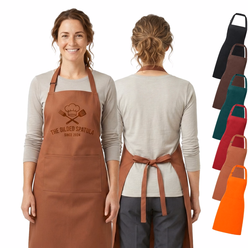 12 oz. Woven knitted Adjustable Kitchen Aprons w/ 2 Pockets