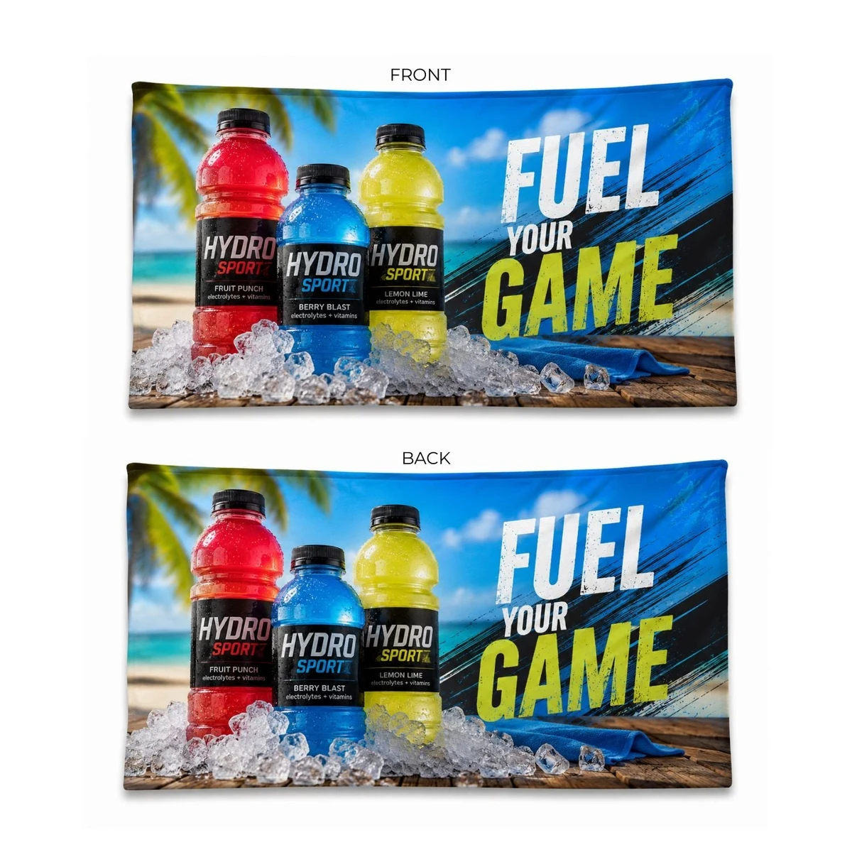 24 Hr Express Ship - Absorbent Microfiber Dri-Lite Terry Pool Towel, 20x40, Sublimated 1