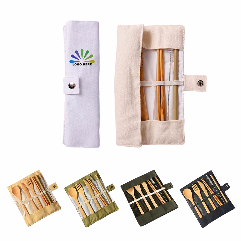 Eco-Friendly Bamboo Travel Cutlery Kit