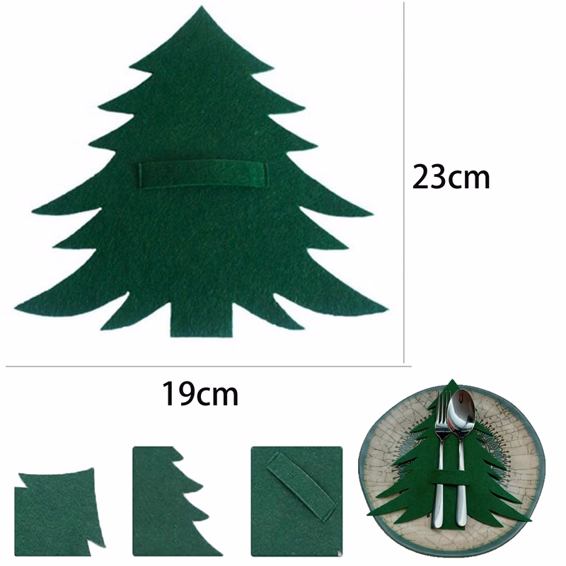 Christmas Tree Shape Knife Fork Cutlery Holder