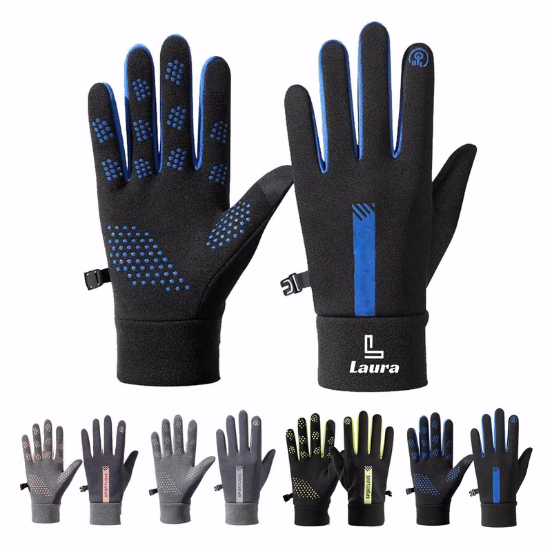 Windproof outdoor sports warm touchscreen gloves
