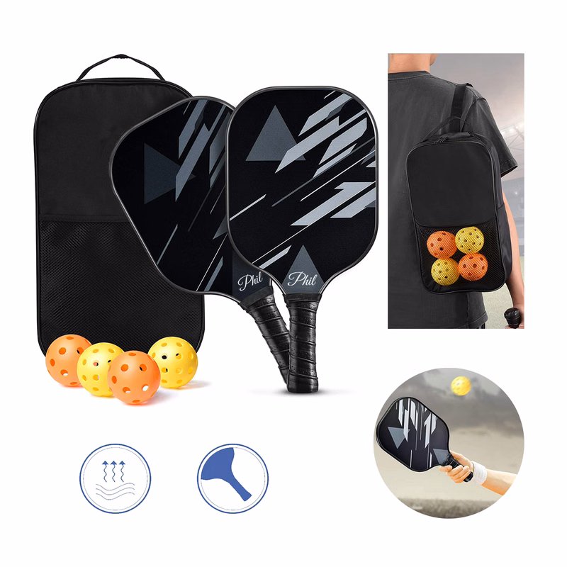 Hardcover Fiberglass Pickle Ball Set