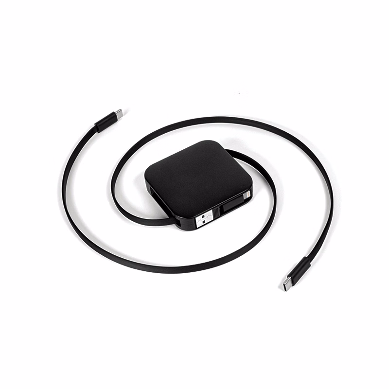All-in-one Retractable Data Cable with Stand