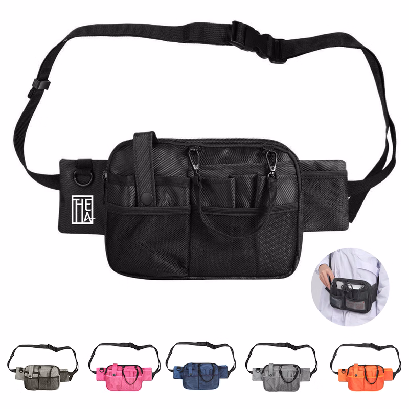 Multi Pocket Nurse Belt Bag Adjustable Medical Tool Pouch