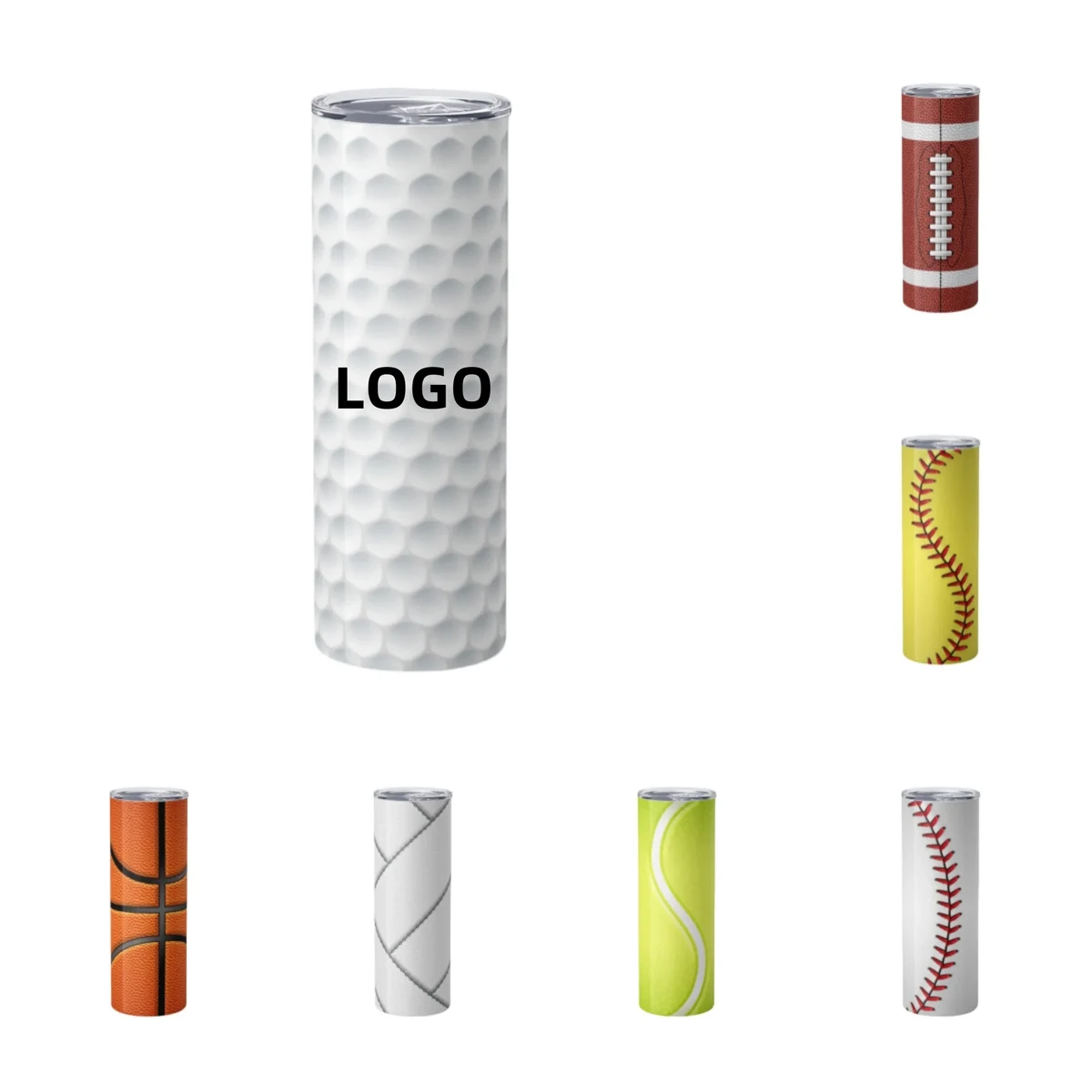 20oz Sports-Themed Stainless Steel Insulated Tumbler 1