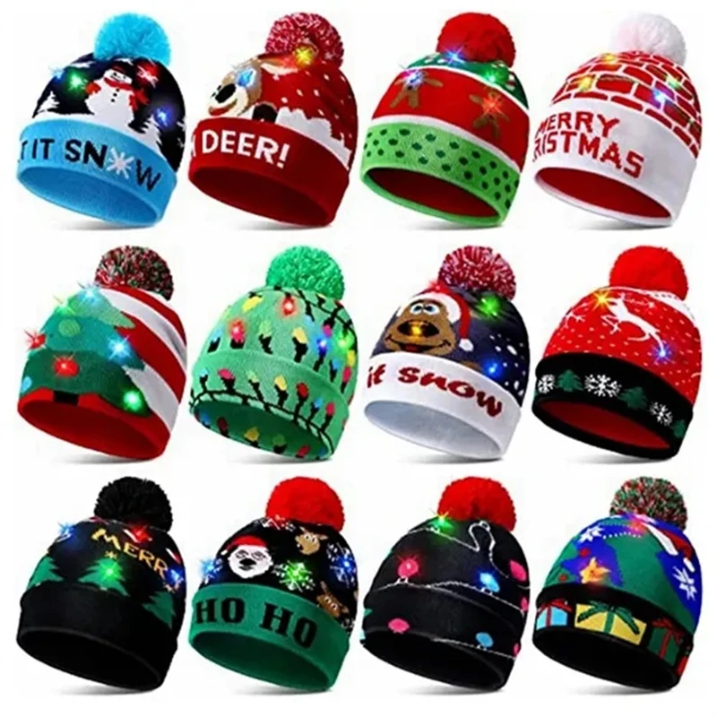 LED Christmas Sweater Hat 1
