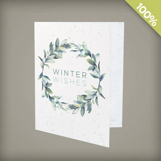 Winterberry Wreath Business Holiday Cards 1