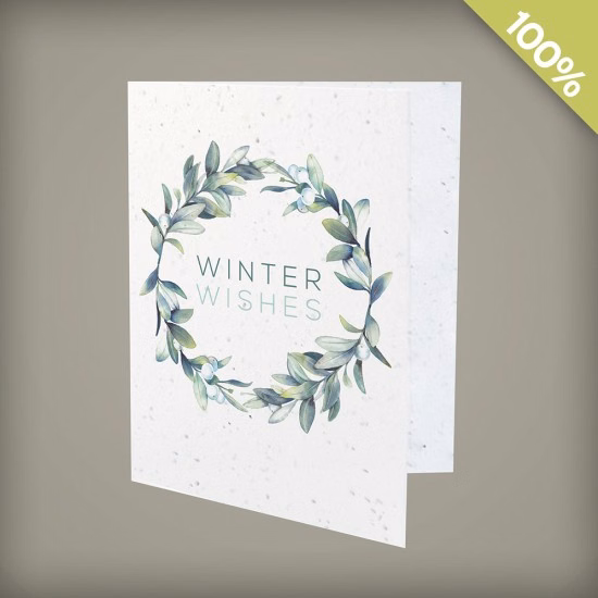 Winterberry Wreath Business Holiday Cards