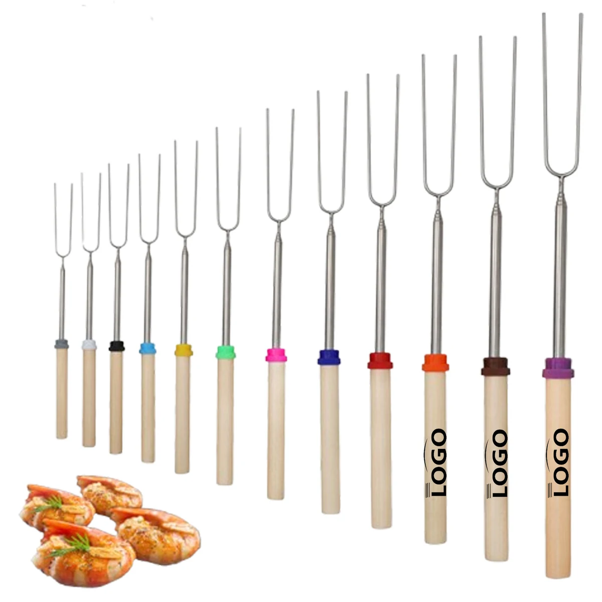 Customizable BBQ Fork Roasting Sticks 1