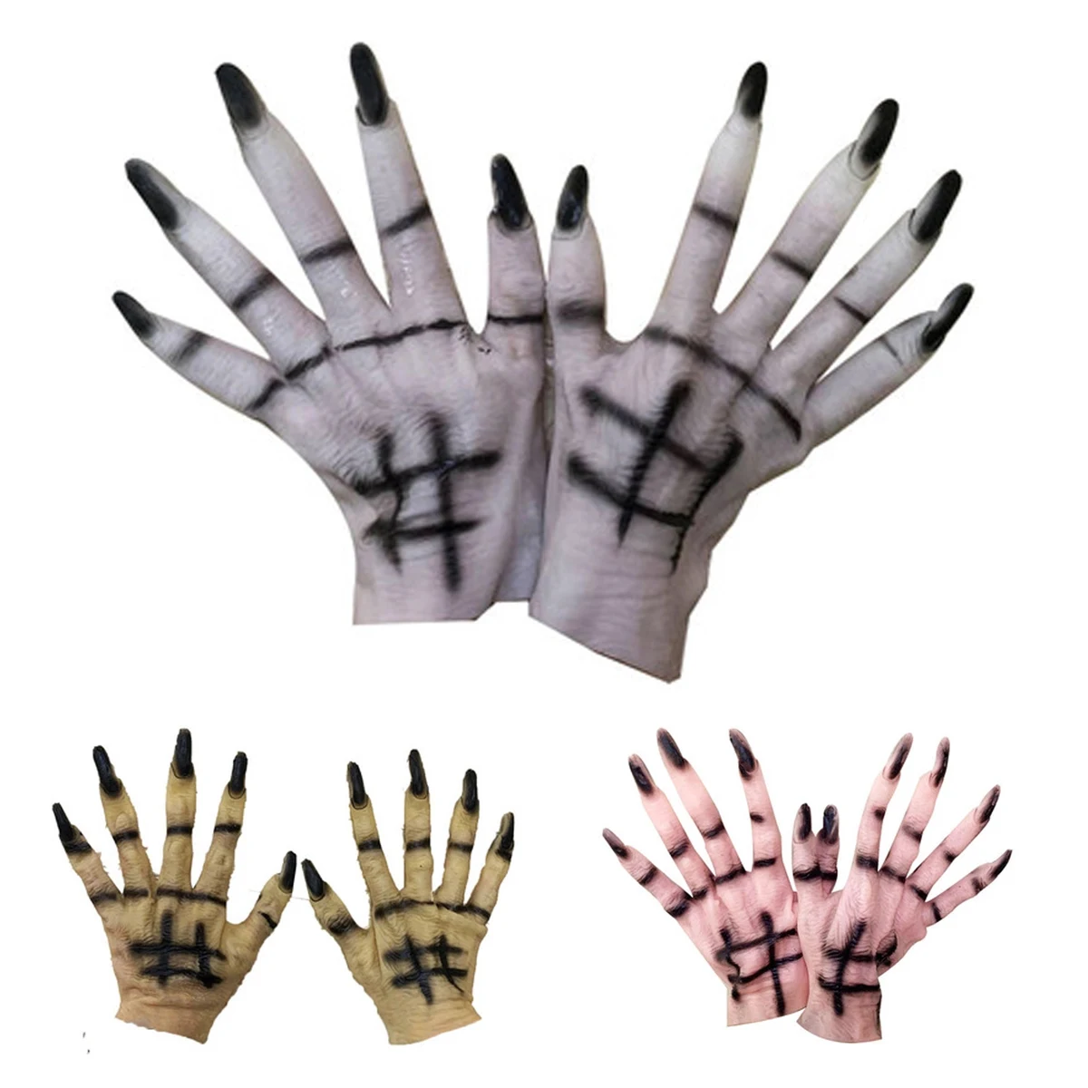 Halloween female ghost gloves 1