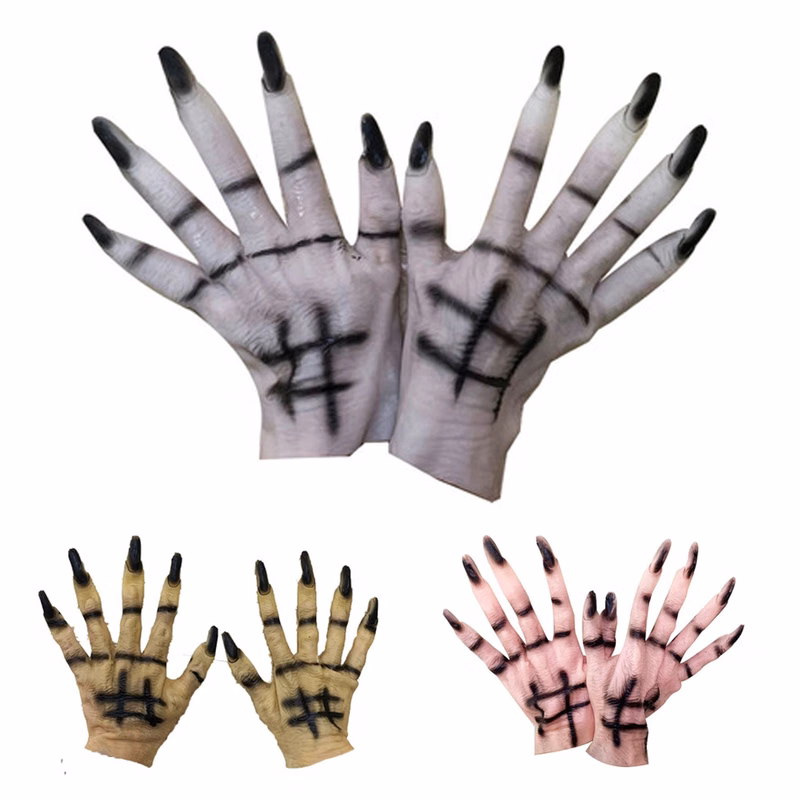 Halloween female ghost gloves