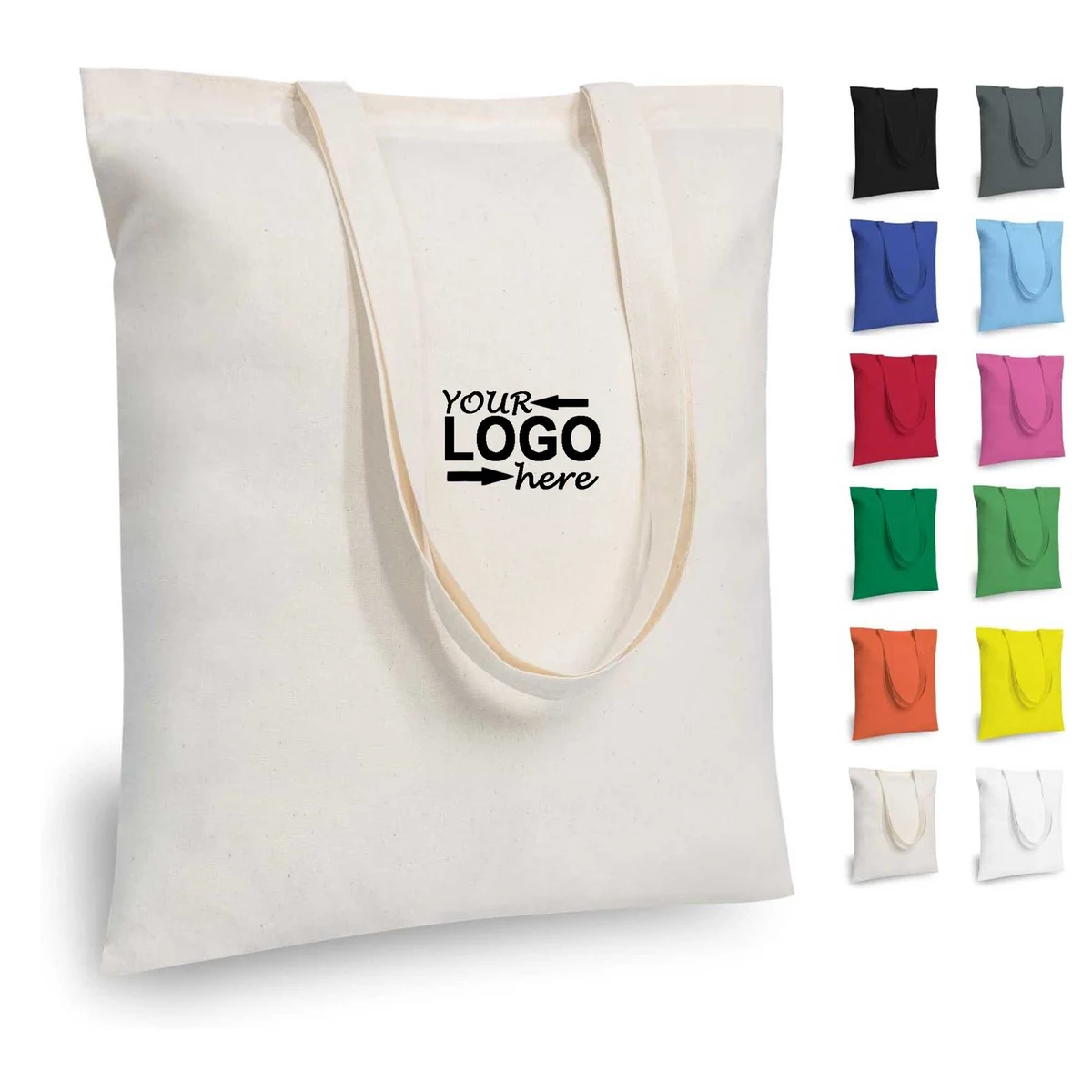 Recycle Canvas Tote Bag, custom tote bag with logo imprint 1