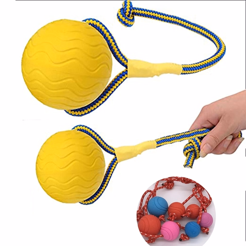 Rubber Dog Chewing Balls Soft Cleaning Teeth Toys