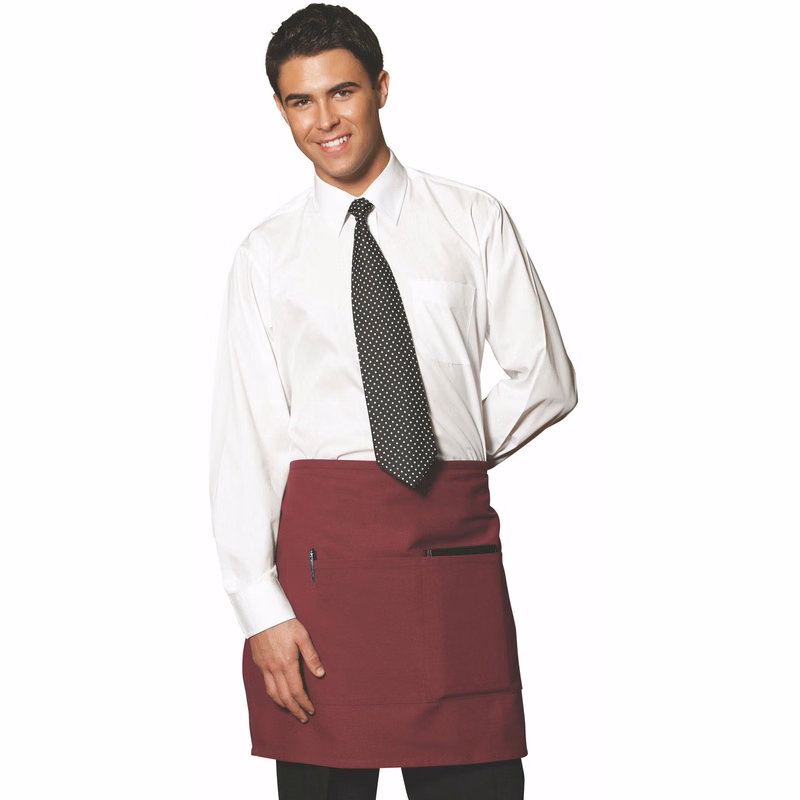 Maroon Half Waist Bistro Apron
