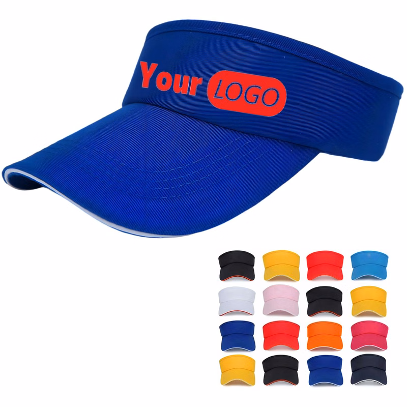 Custom Adjustable Poly Cotton Sun Visor Hat