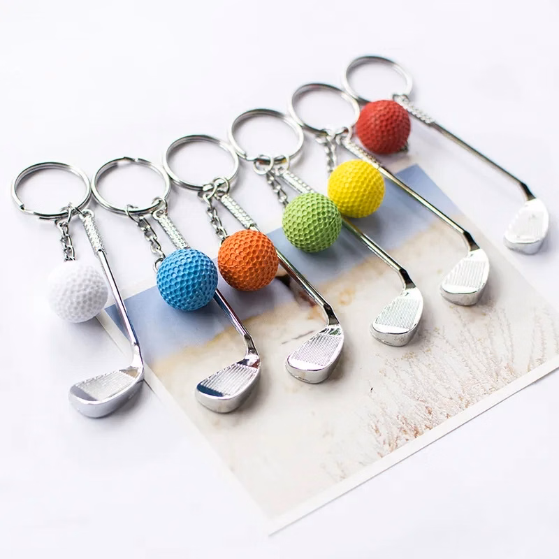 Golf ball keychain charm