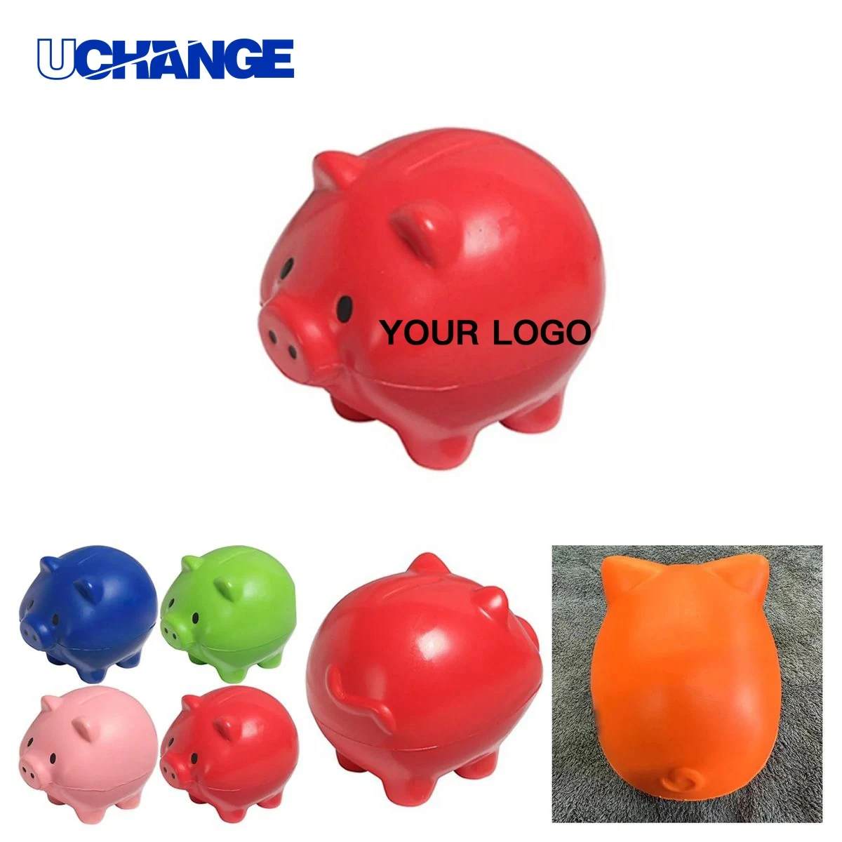 PU Soft Pig Shaped Stress Ball Toy 1