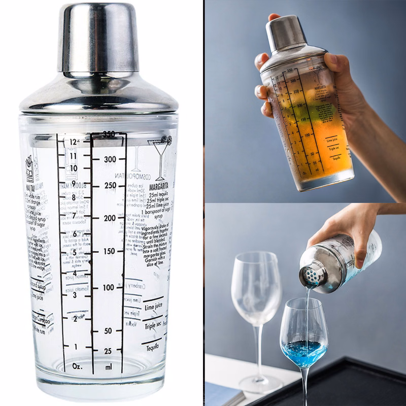 Maraca Cocktail Recipe Shaker with Cap