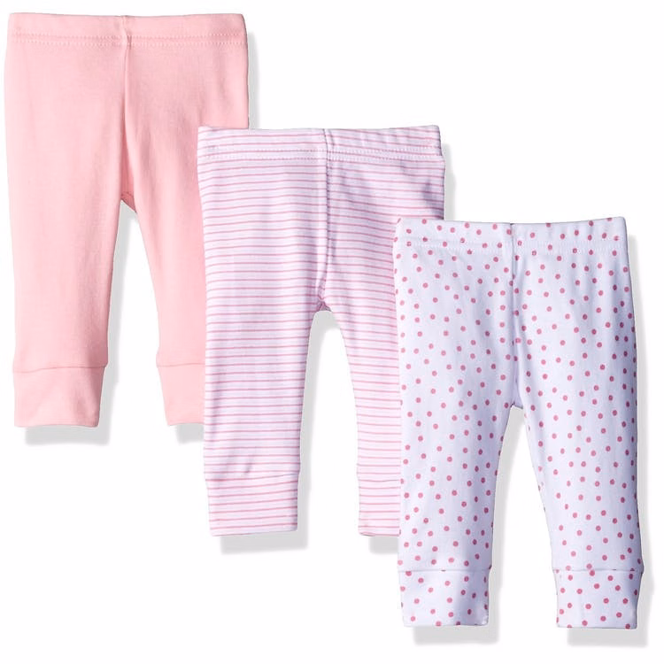 Baby Pants - Pink 12 Months 3 Pack