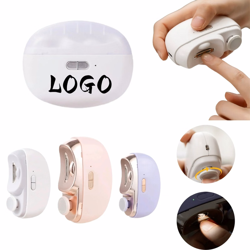 Portable Electric Nail Clipper With Light And Polisher