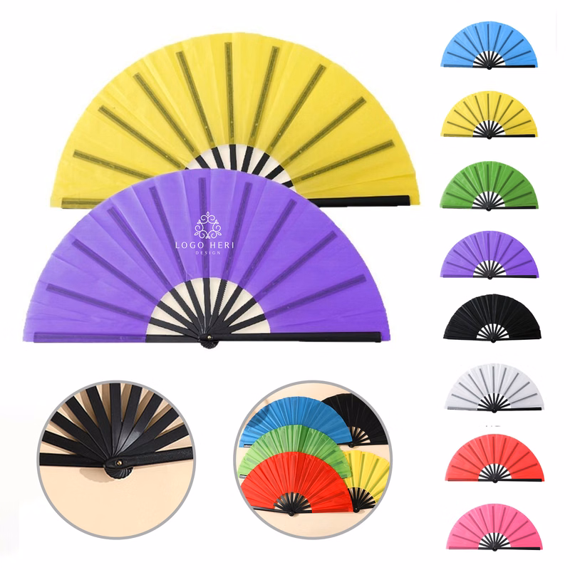 Custom Double Sided Oversized Collapsible Festival Fan