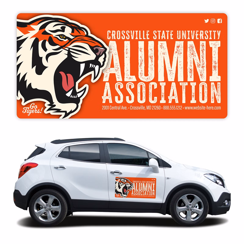 School Magnetic Car/Truck/Auto/Vehicle Signs - 24x12 Round Corners