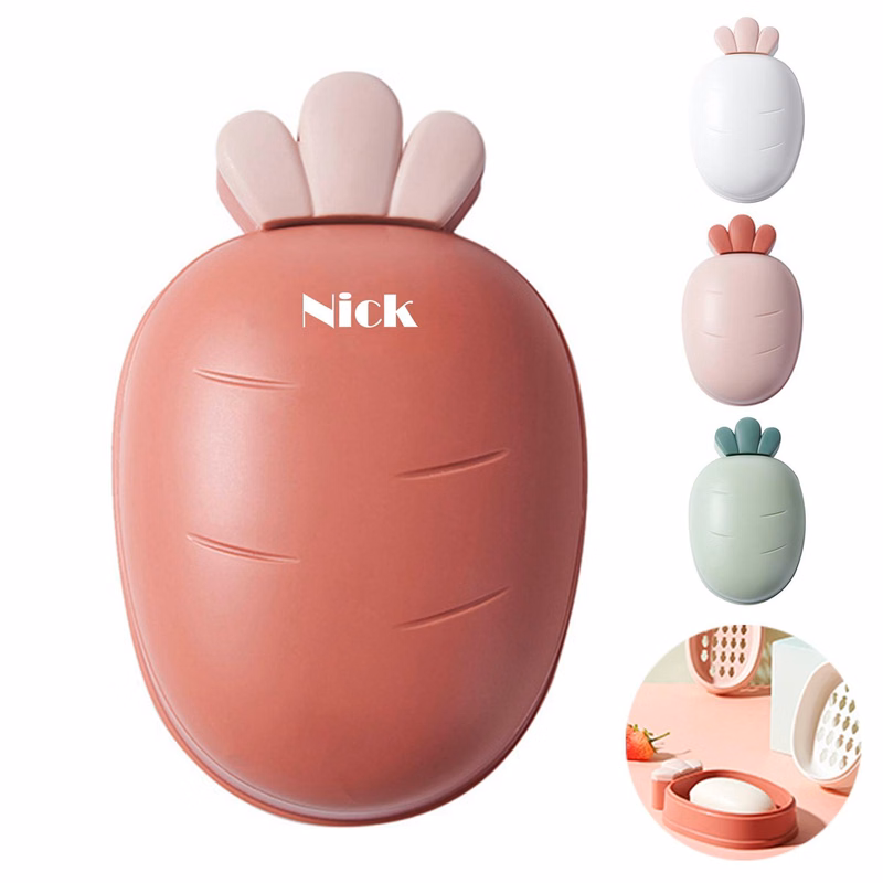 Soap Box with Lid Creative Carrot Drainer