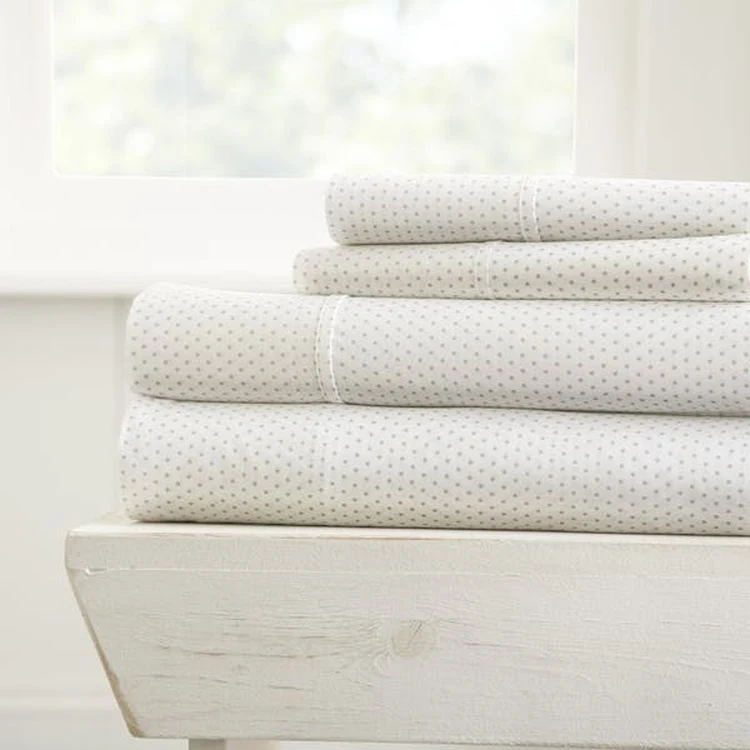 Premium Sheet Sets - Gray Dotted Twin 3 Piece 1